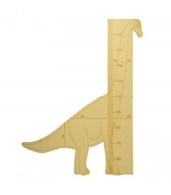 Laser Cut Detailed Children's Wall Height Chart - Dinosaur Design
